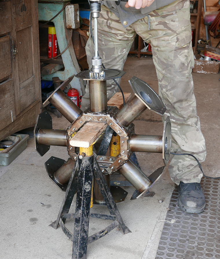 crankcase assembly with cylinders being honed