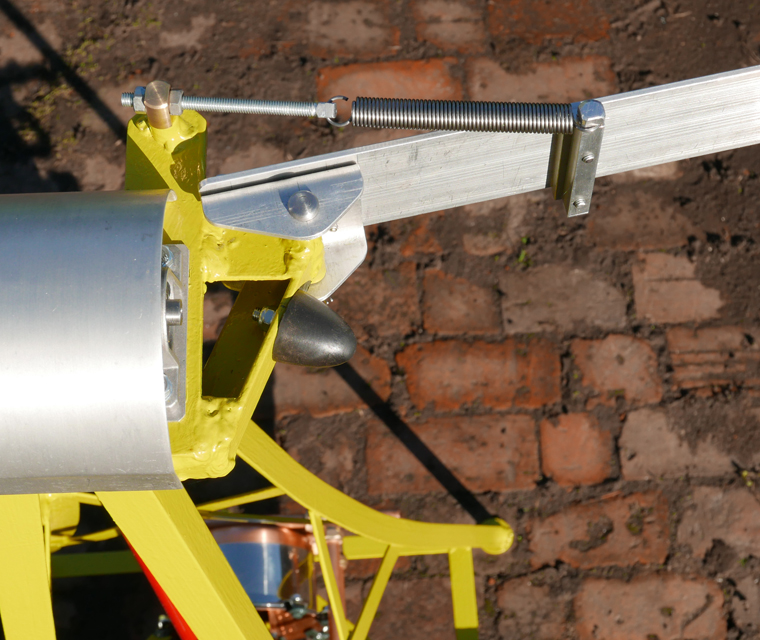 Storm force over-centre spring release - close up